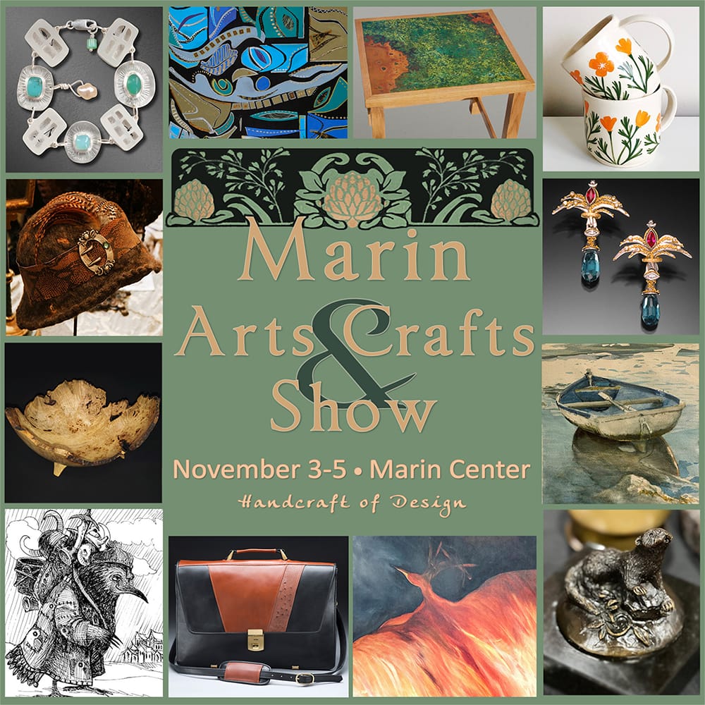 Read more about the article Marin Arts & Craft Show November 3-5, 2023 from 10 am to 6 pm booth 144